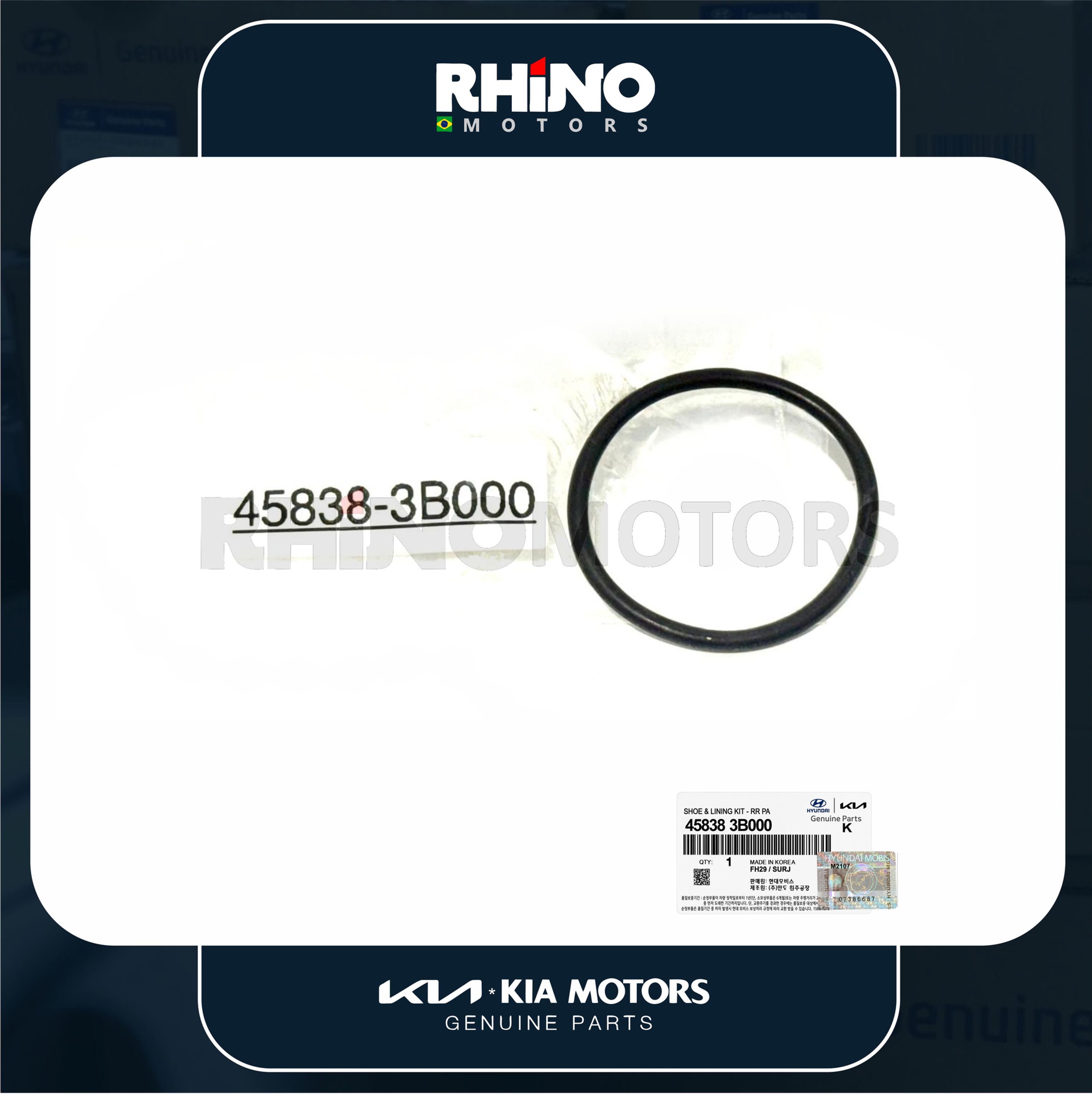 458383B000 anel o-ring SPORTAGE SORENTO CERATO OPTIMA CADENZA SOUL CARNIVAL CARE