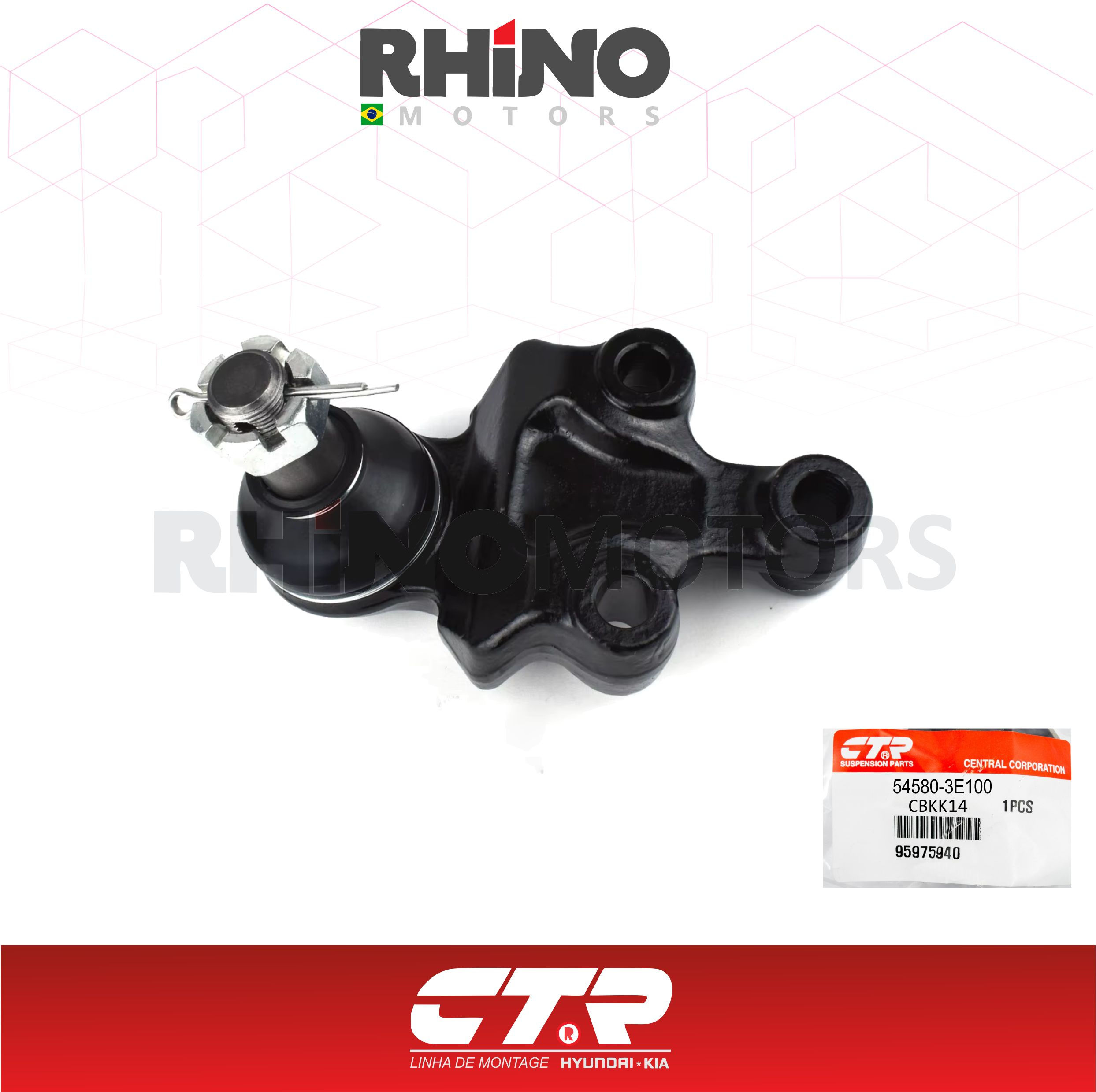 545703E100 pivô da bandeja inferior dianteira KIA SORENTO 2003 A 2009