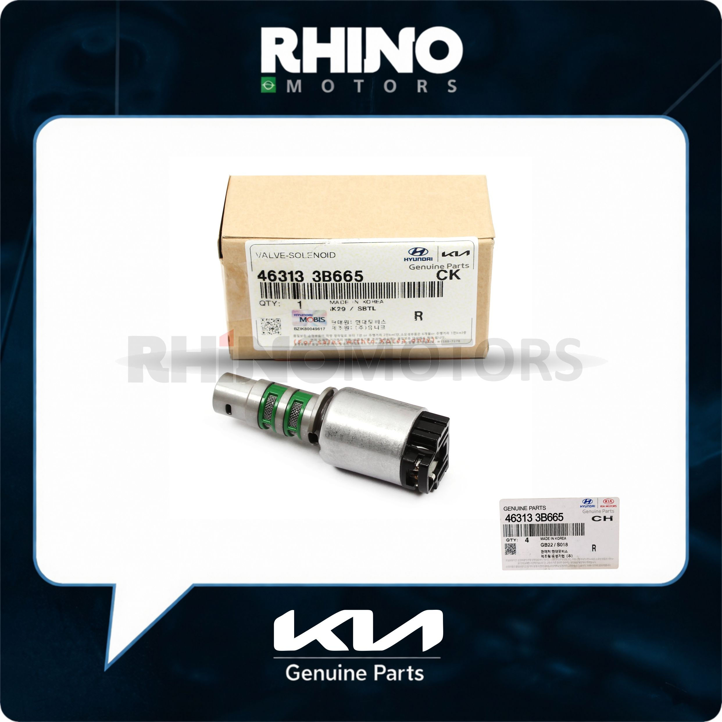 463133B665 válvula solenoide transmissão SPORTAGE, SORENTO, OPTIMA, SOUL, CERATO