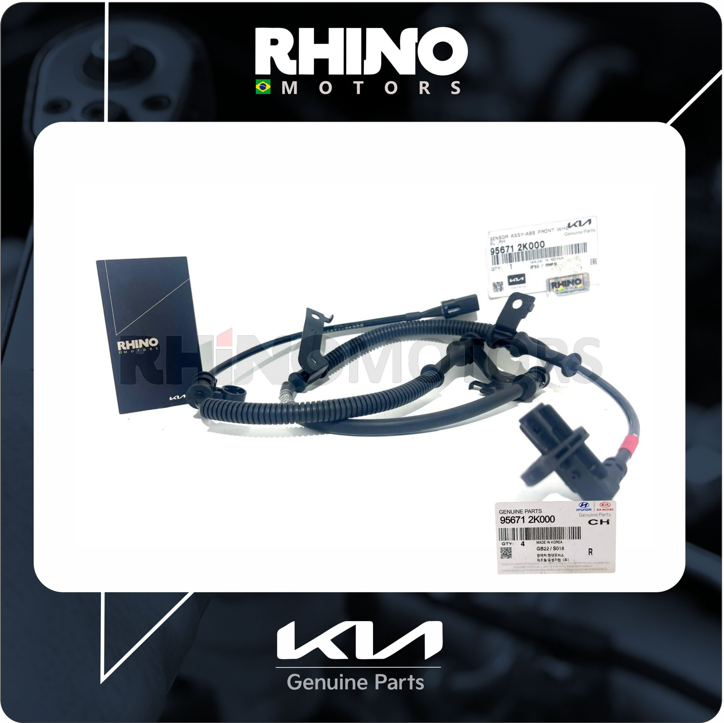 sensor de velocidade da roda ABS dianteira direita  Kia Soul 08/2013 956712K000