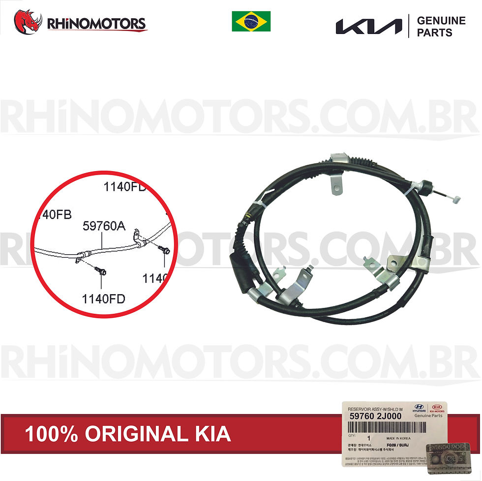 Miniatura: 597602J000 - Cabo Freio Estacionamento Lado Esquerdo Kia Mohave