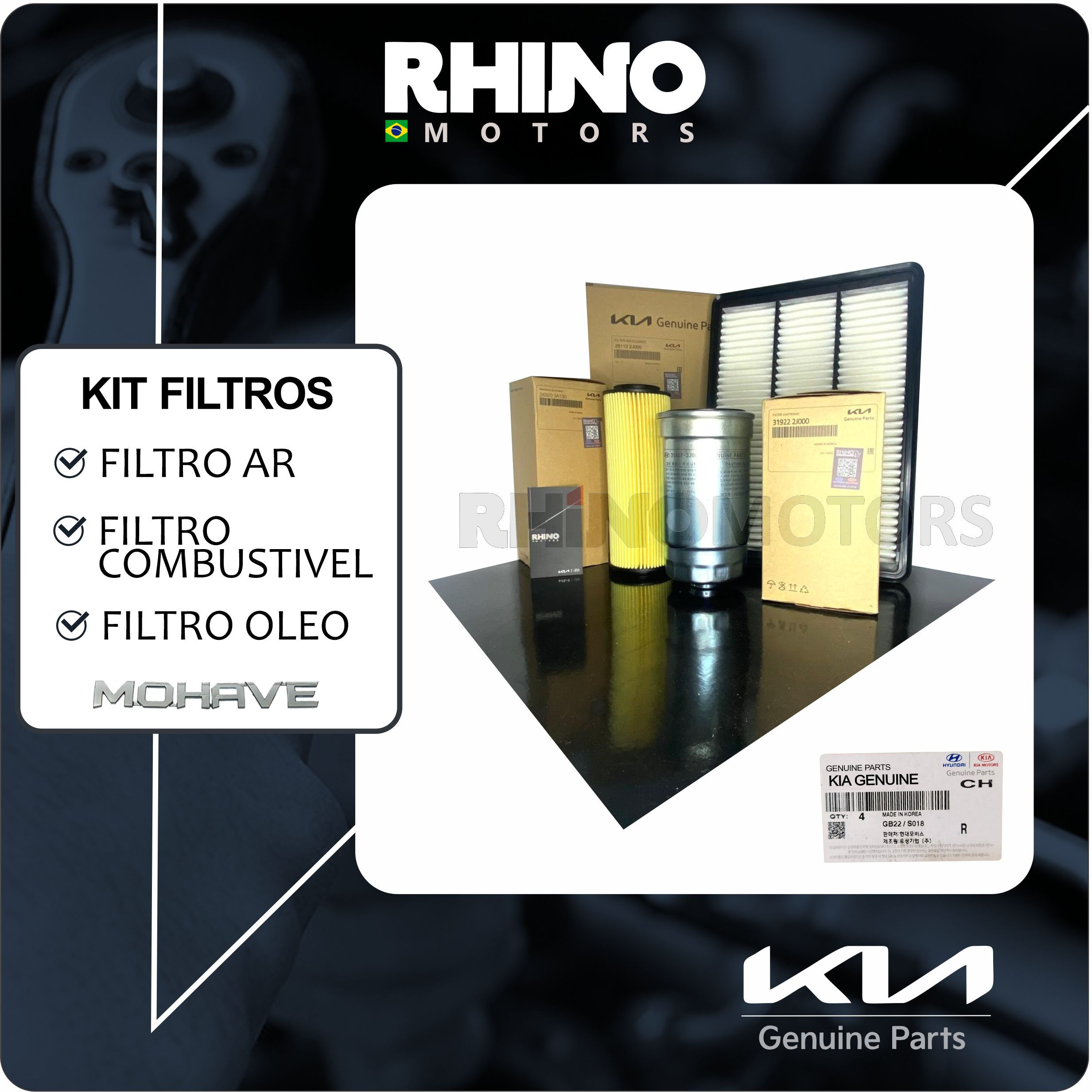 KIT FILTRO REVISAO - KIA MOHAVE DIESEL