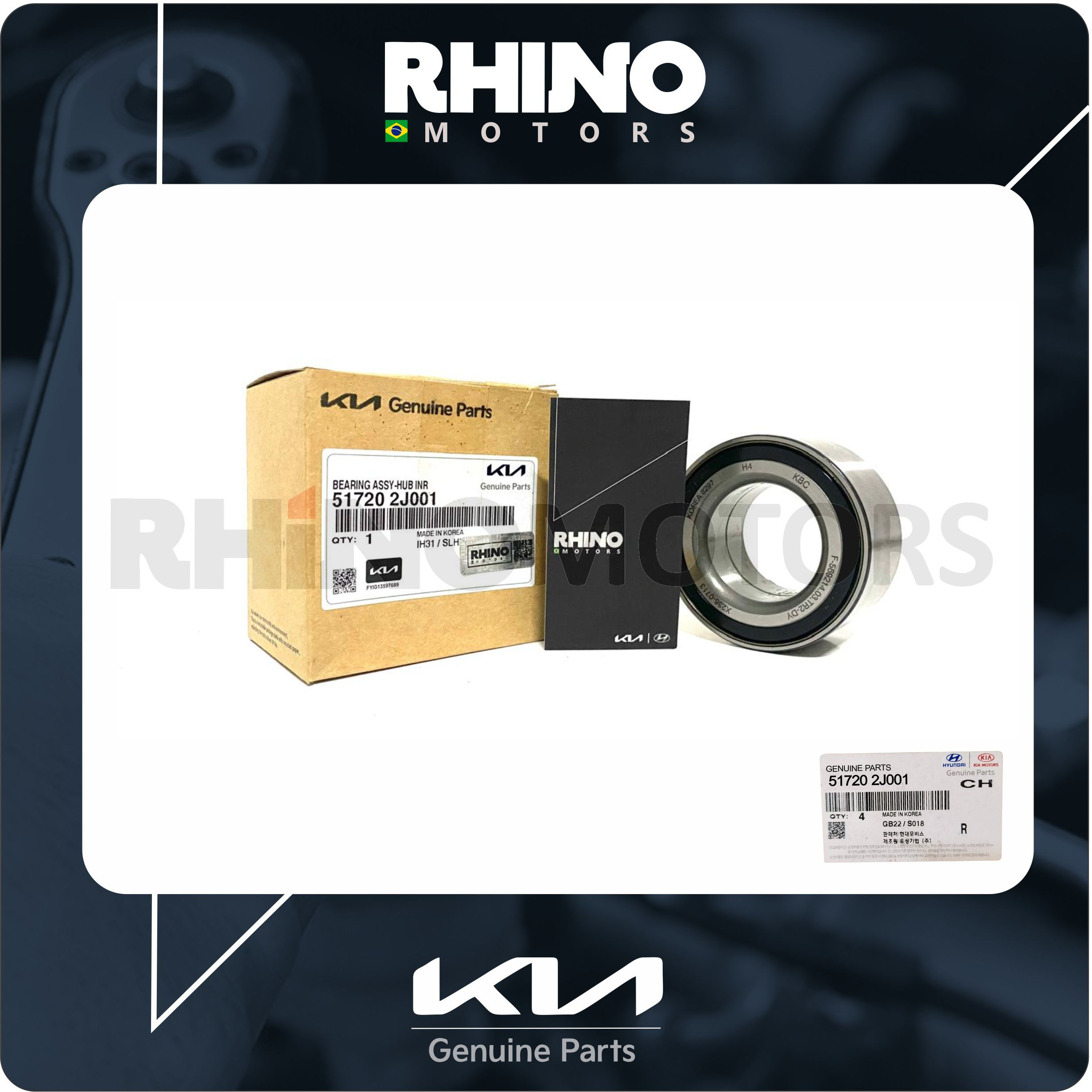 517202J000 - Rolamento Do Cubo Roda Kia Mohave todos os modelos