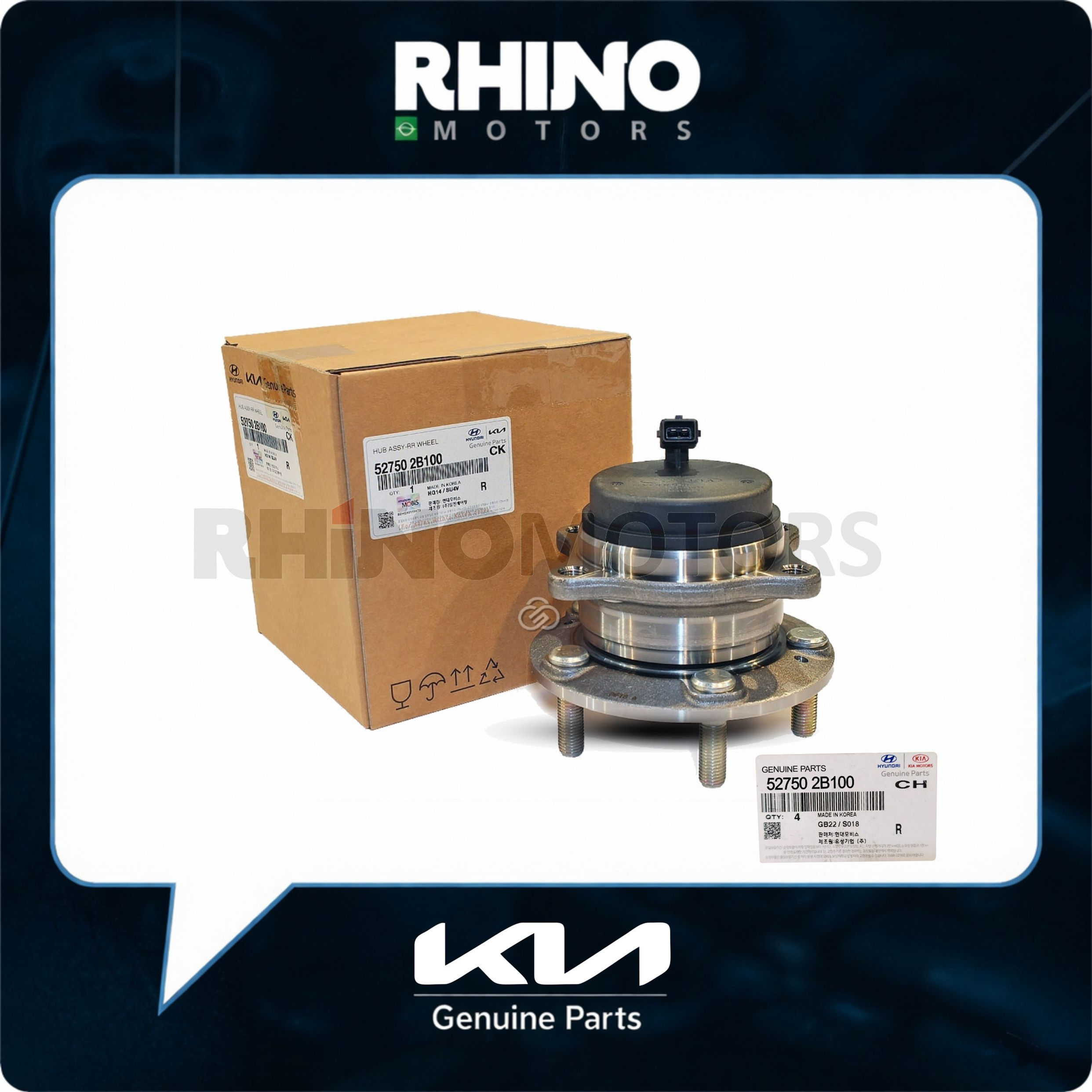 527502B100 cubo de roda traseiro SORENTO, SANTA FE, VERA CRUZ