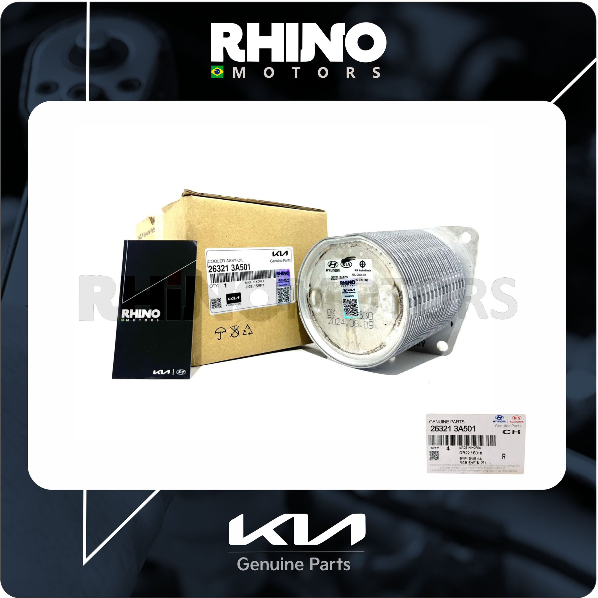 263213A501 - Radiador Resfriador de Oleo Kia Mohave Diesel