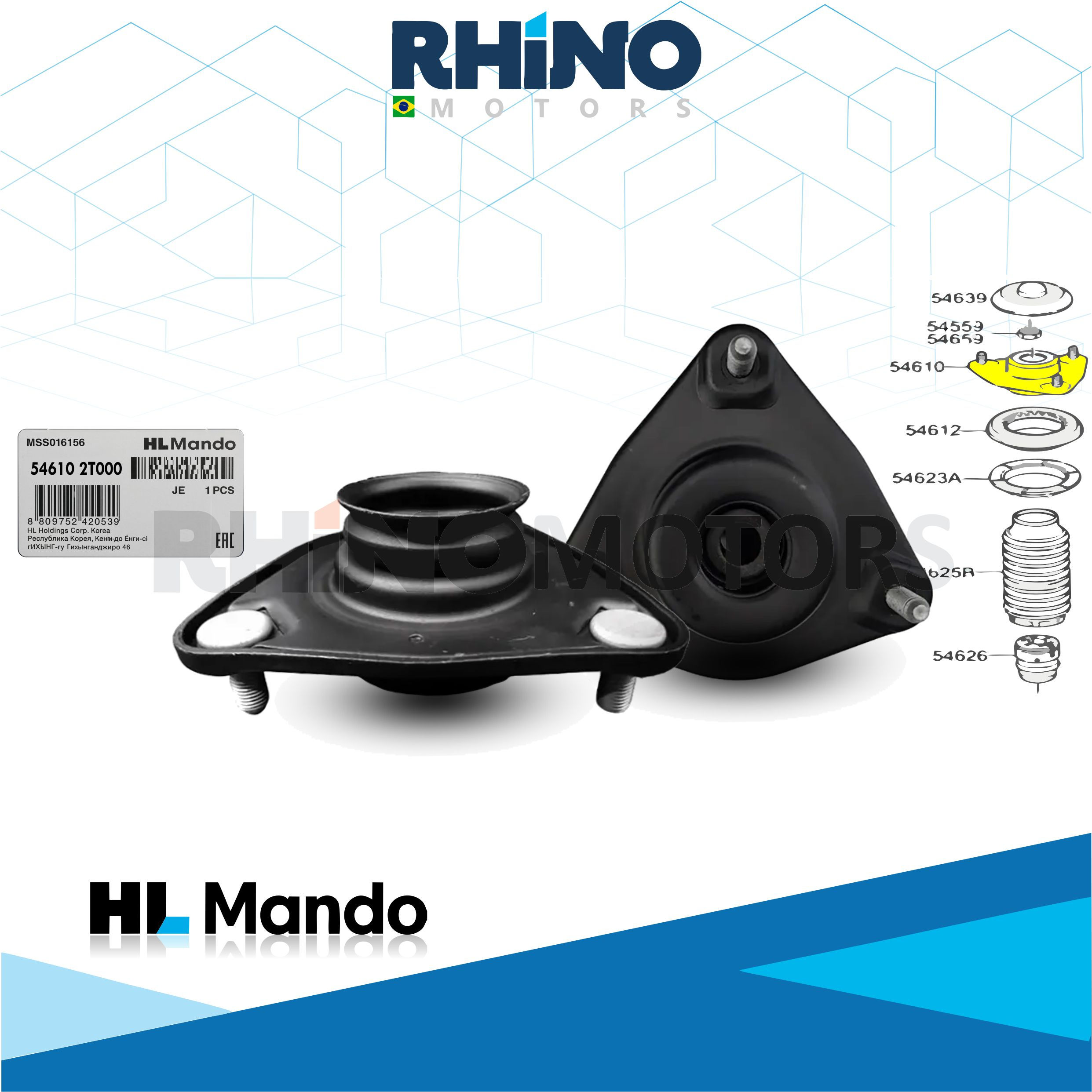 546102T000 Par Coxim Amortecedor Diant. OPTIMA CADENZA SONATA AZERA