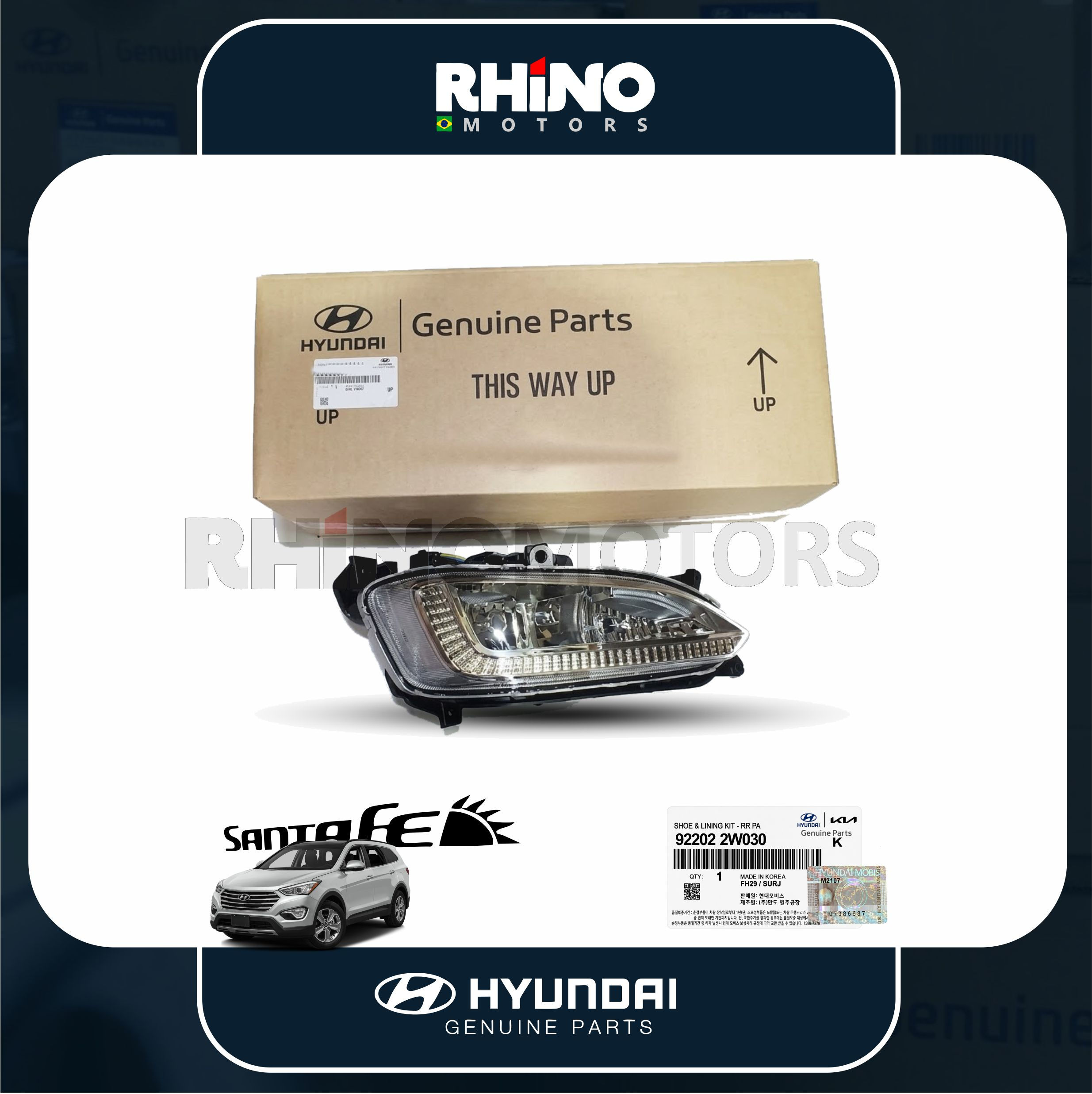 922022W030 Farol de Milha Direito HYUNDAI 2012 A 2016