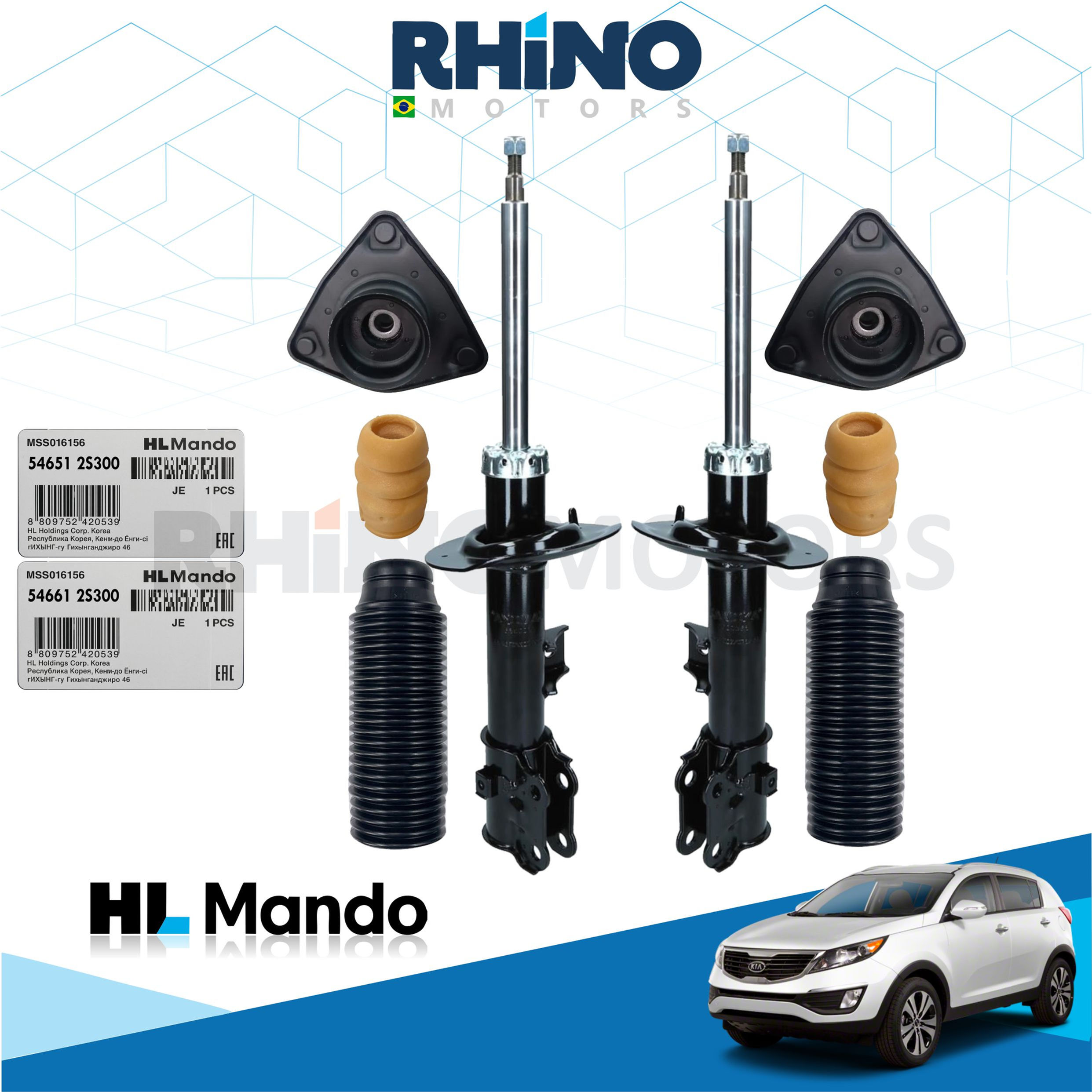 KIT AMORTECEDOR DIANTEIRO KIA SPORTAGE 2010 A 2016
