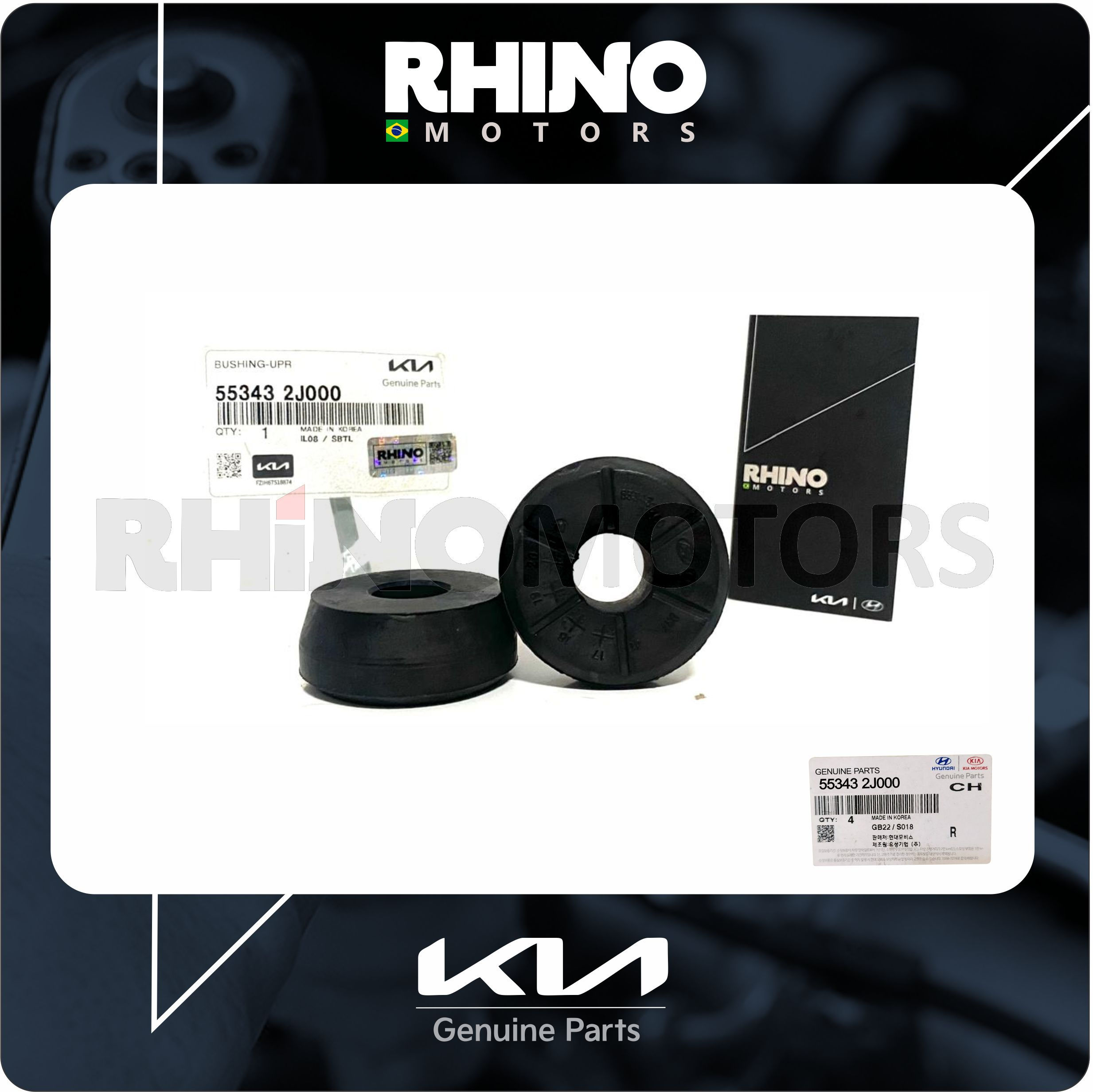 553432J000 - PAR BATENTE SUPERIOR AMORTECEDOR TRASEIRO KIA MOHAVE