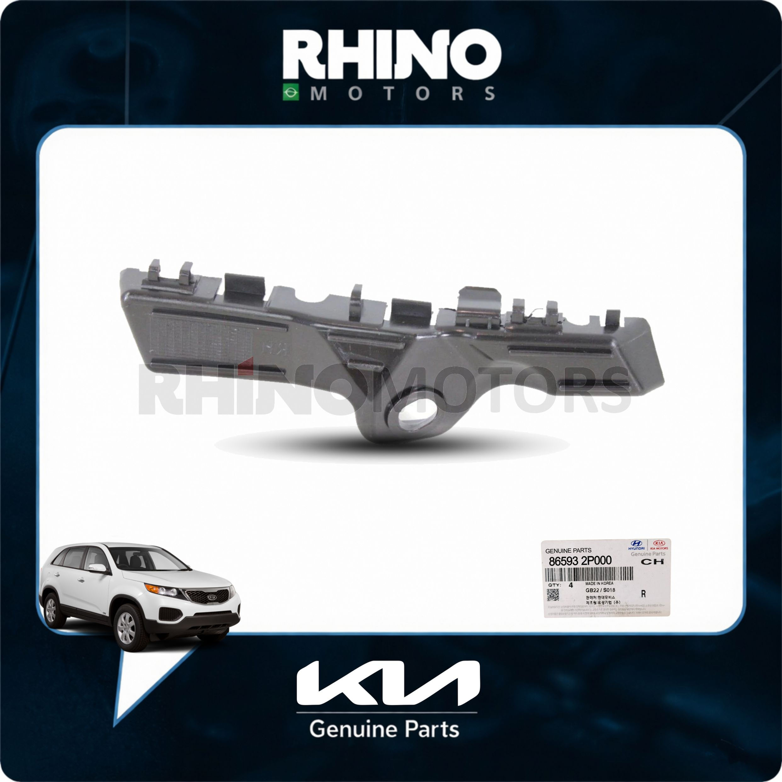 865932P000 - Suporte Para Choque Dianteiro Esquerdo KIA SORENTO 2011 A 2015