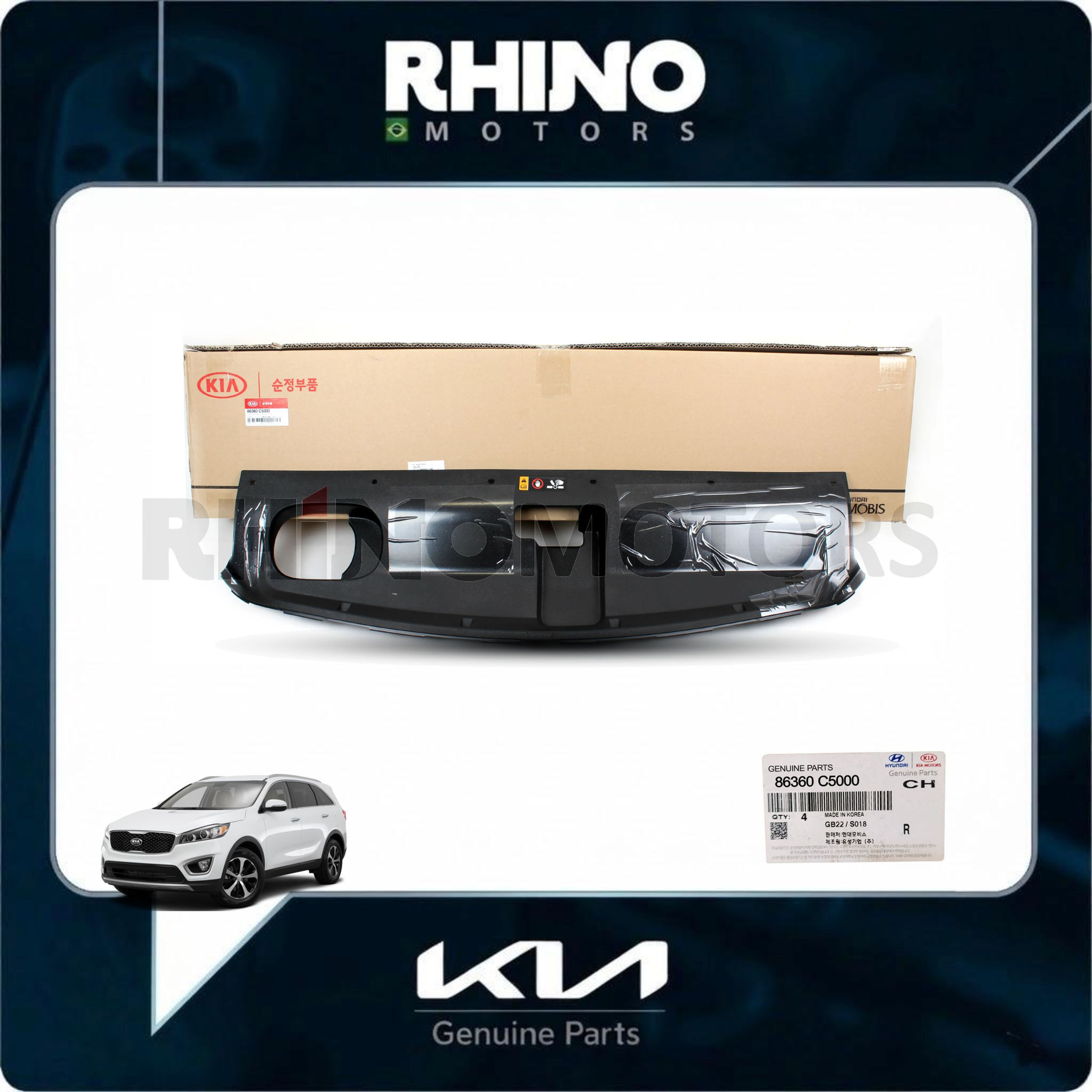 86360C5000 capa superior da grade do radiador KIA SORENTO 2014 A 2020