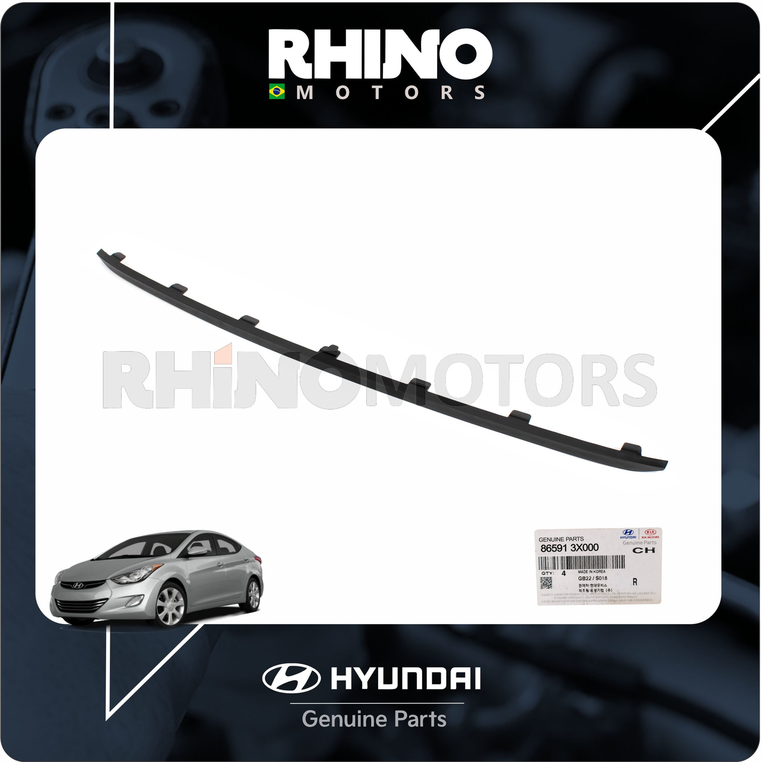 865913X000 spoiler inferior para-choque dianteiro HYUNDAI ELANTRA 2011 A 2013