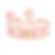 Boho Canvas Armband „Mom“ Ivory-Apricot