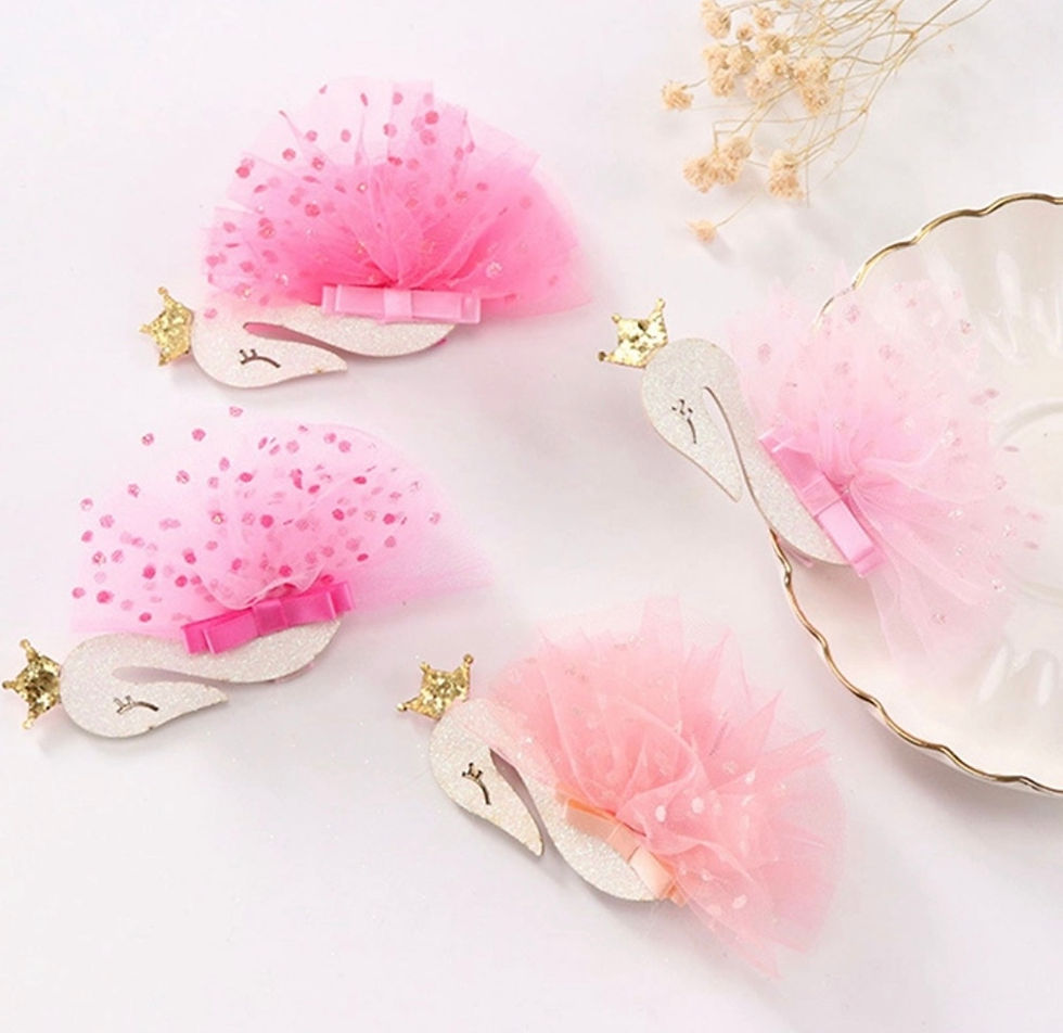 Miniaturbild: Girly Haarspange Schwan mit Tüllrock 