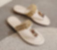 Miniaturbild: Erynn Paris - Zehentrenner Kylie Beige mit Chunky Gliederkette Gold