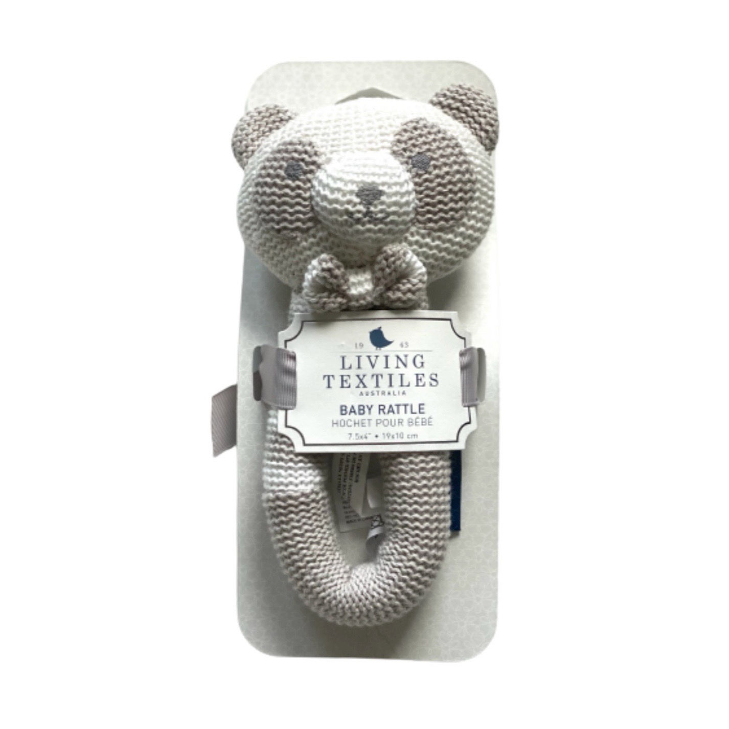 Living Textiles Knitted Baby Rattle Patty Panda