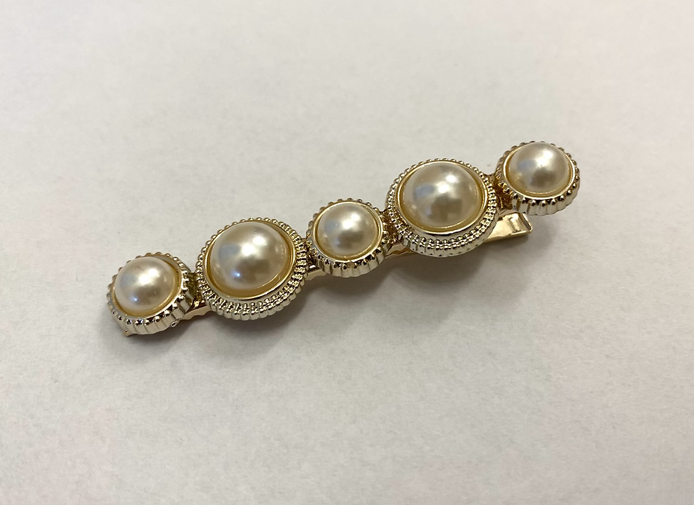 Miniaturbild: Haarspange mit Perlen Gold