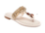 Miniaturbild: Erynn Paris - Zehentrenner Kylie Beige mit Chunky Gliederkette Gold