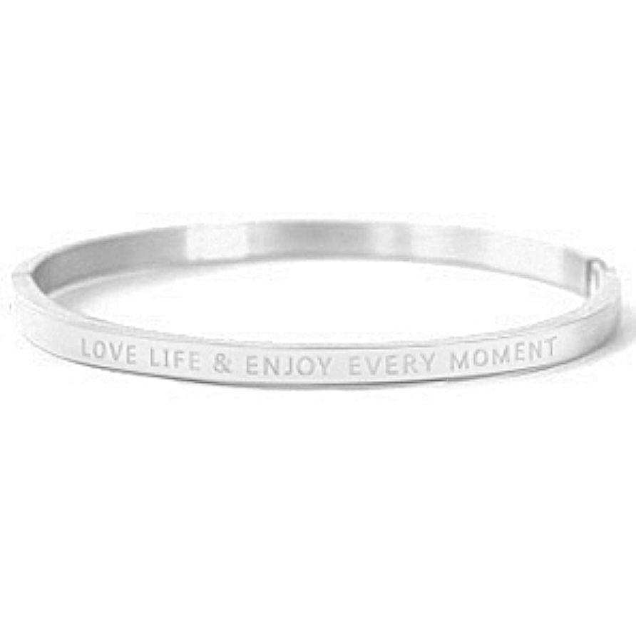 La petite surprise Couture Edelstahl Armband „Love Life & Enjoy Every Moment“ 