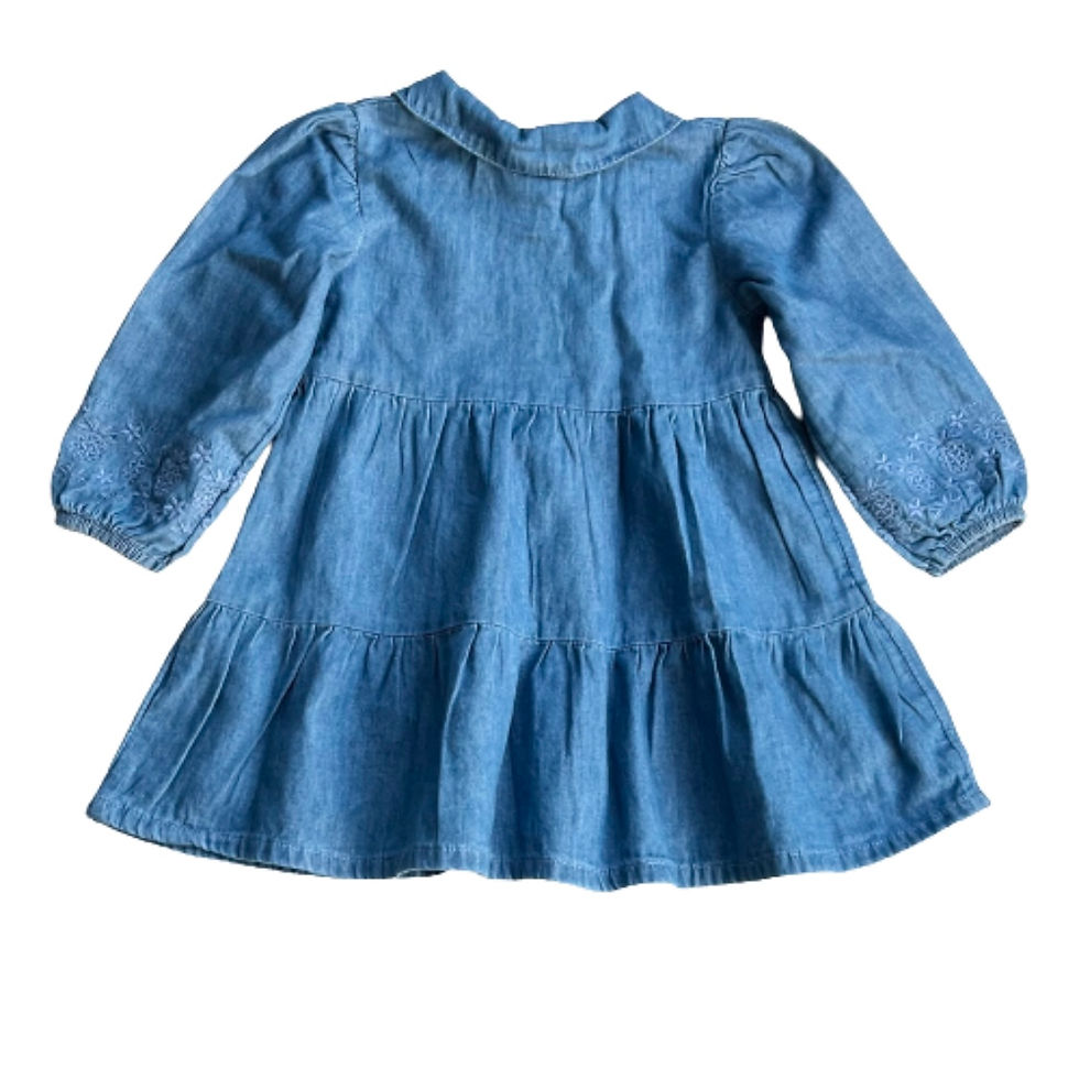 Miniaturbild: Baby Jeans Kleid mit Volant 