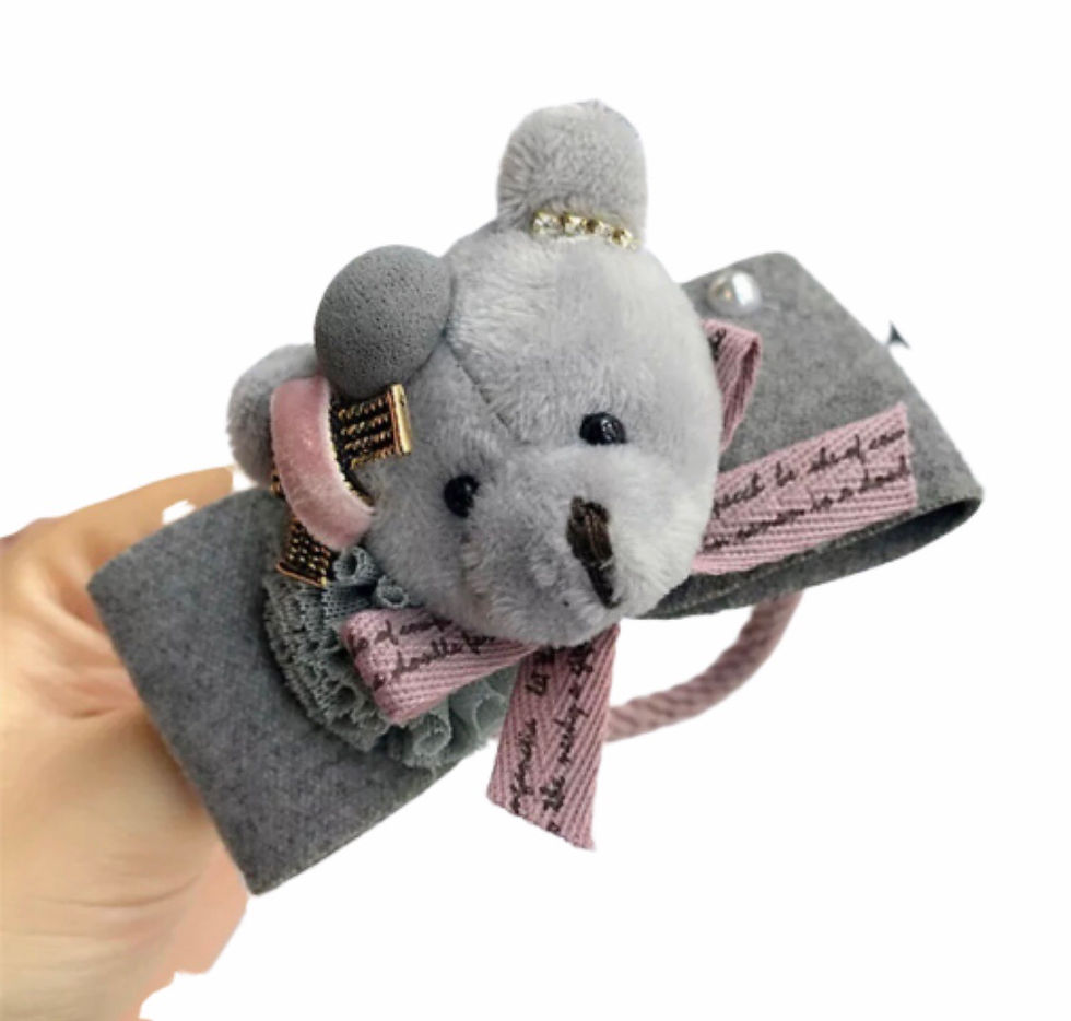 La petite surprise Couture Teddy Haargummi Grau