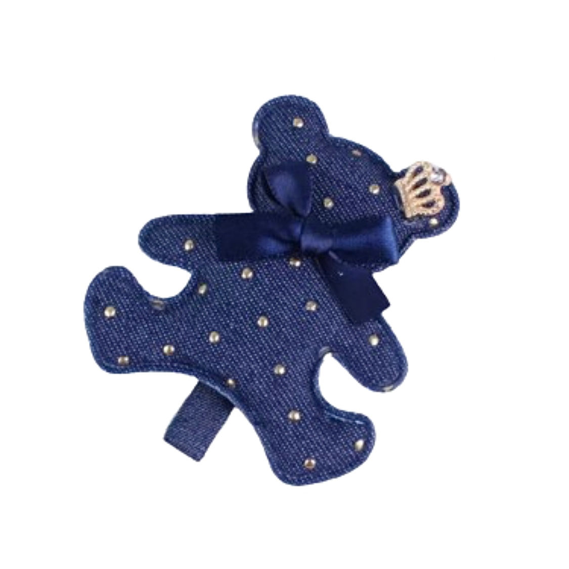 La petite surprise Couture Haarspange Denim Teddy Bear