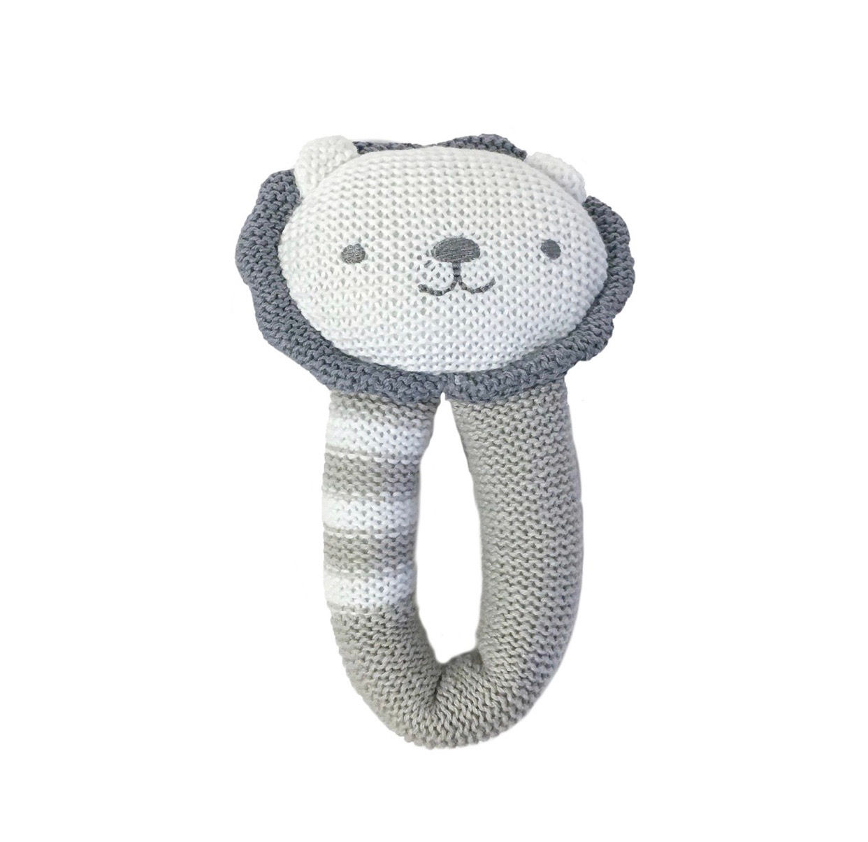 Living Textiles Knitted Baby Rattle Austin Lion 19 cm