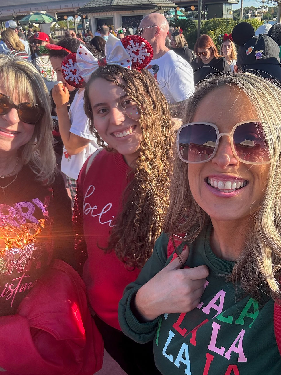 Waiting in line to enter the park.