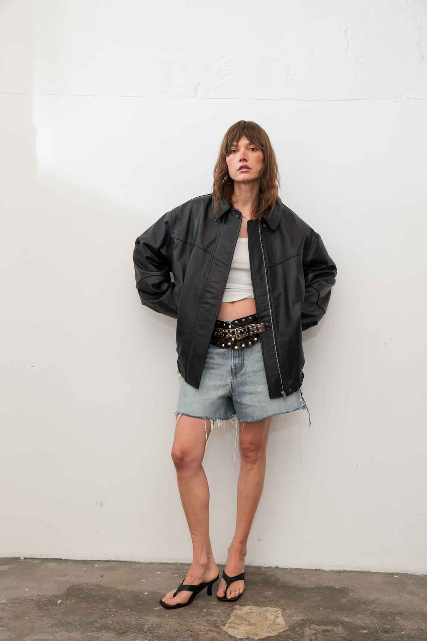 PRE VENTA | Jacket BOMBER LARGA negra
