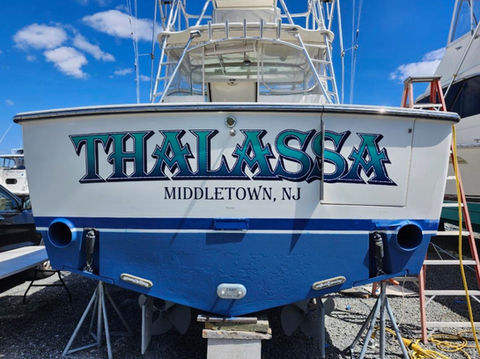custom boat lettering
