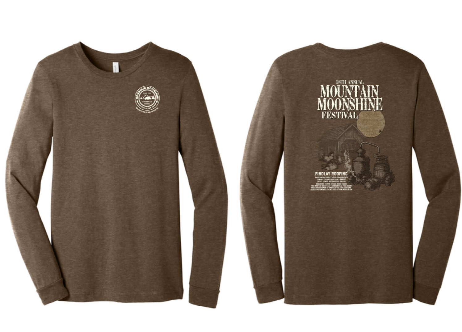 2025 Mountain Moonshine Festival Long Sleeve Brown Shirt