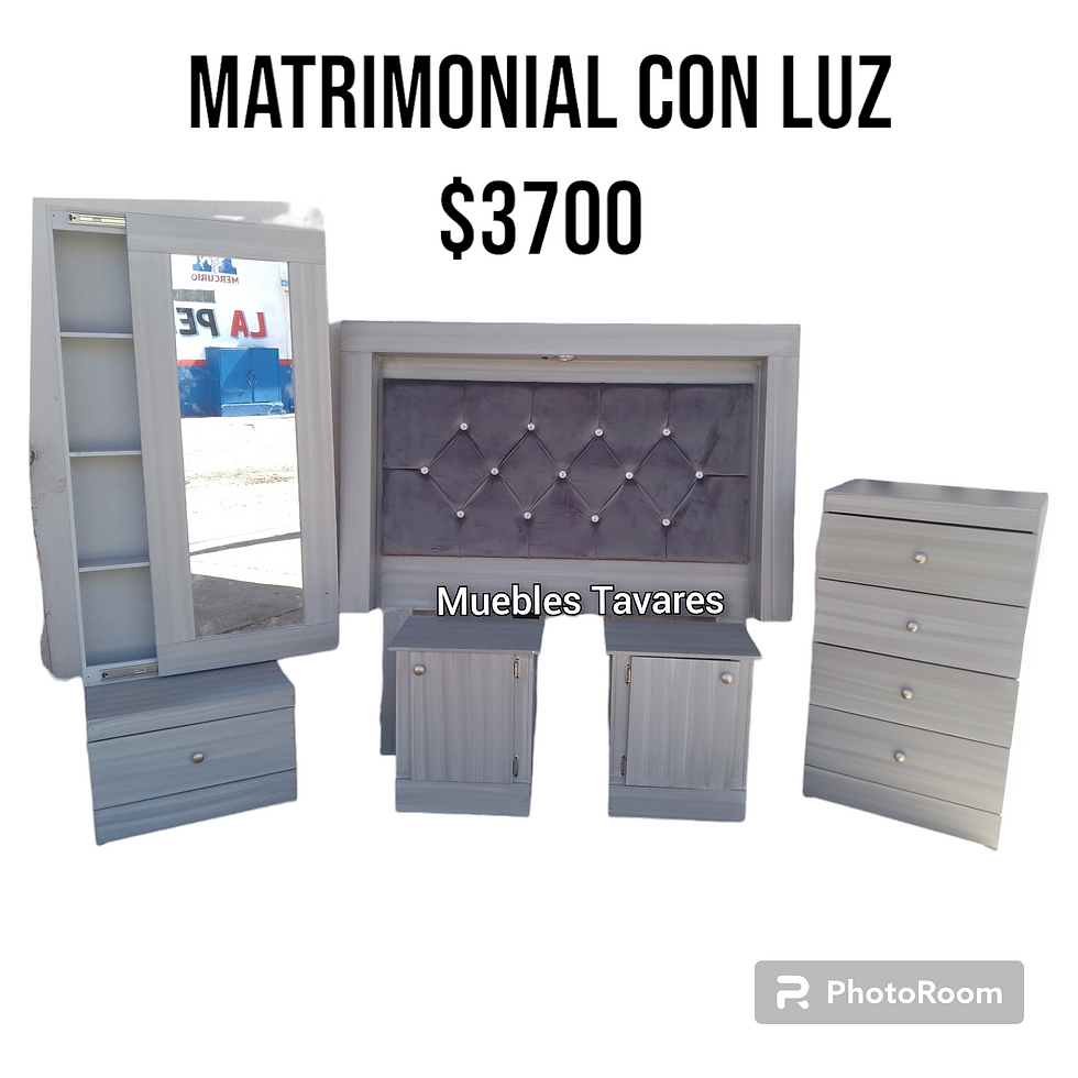 Miniatura: Recamara matrimonial 5 pzas con luz 