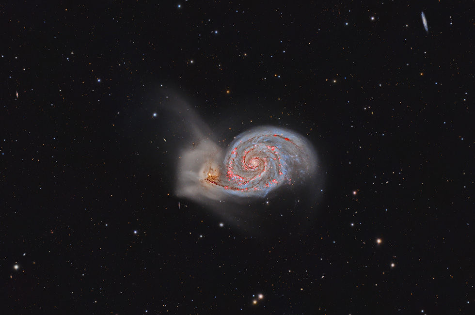 La Galassia Vortice nel frame intero a 1640 mm
