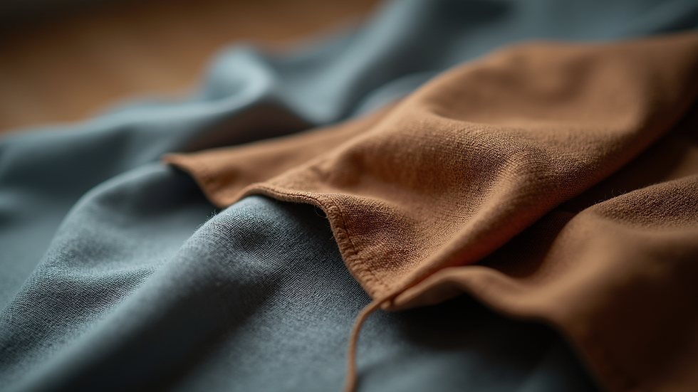 Close-up view of textured fabric with advanced finishes