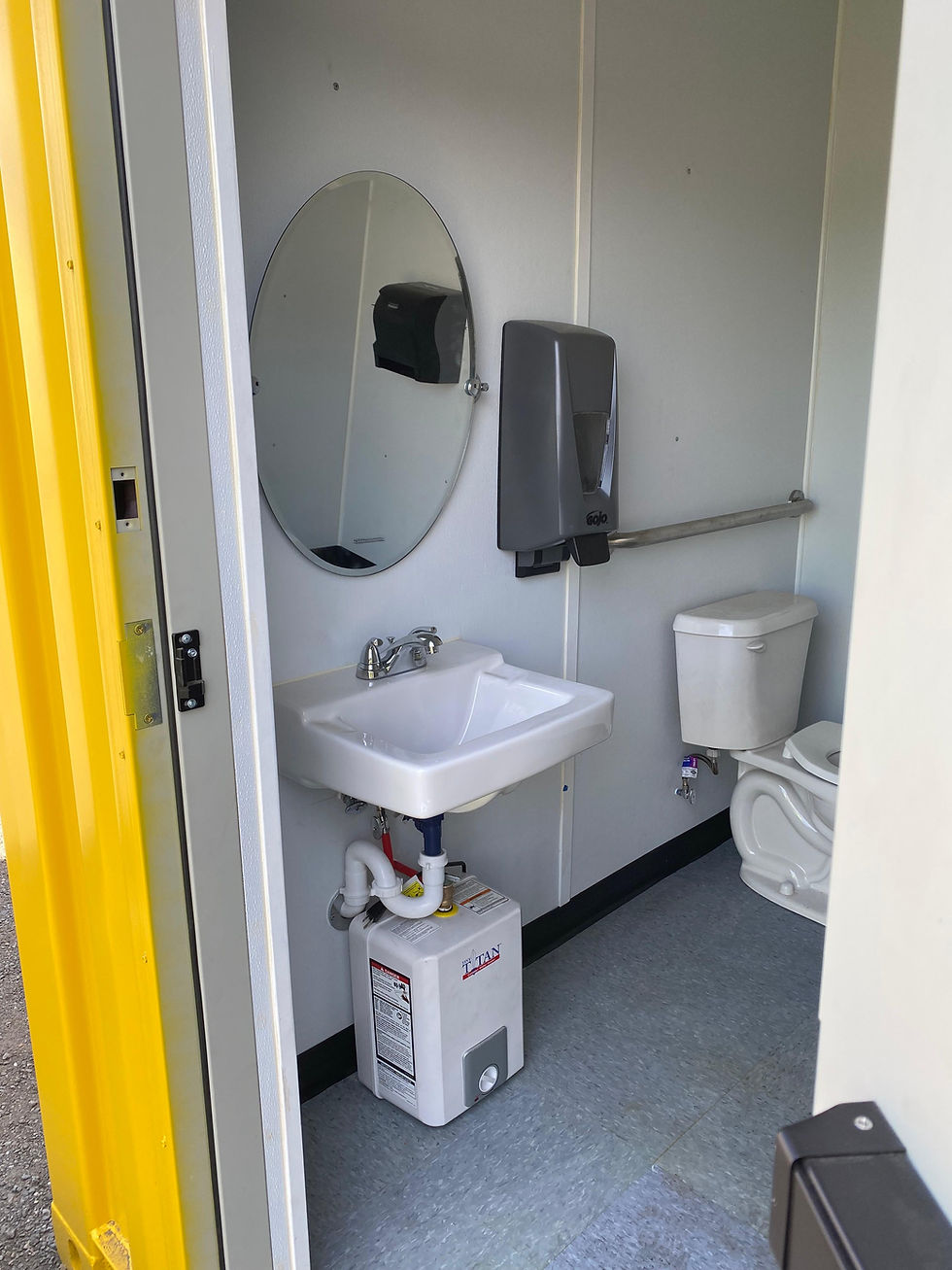 120-Square-Foot Portable Bathroom Built from a Shipping Container
