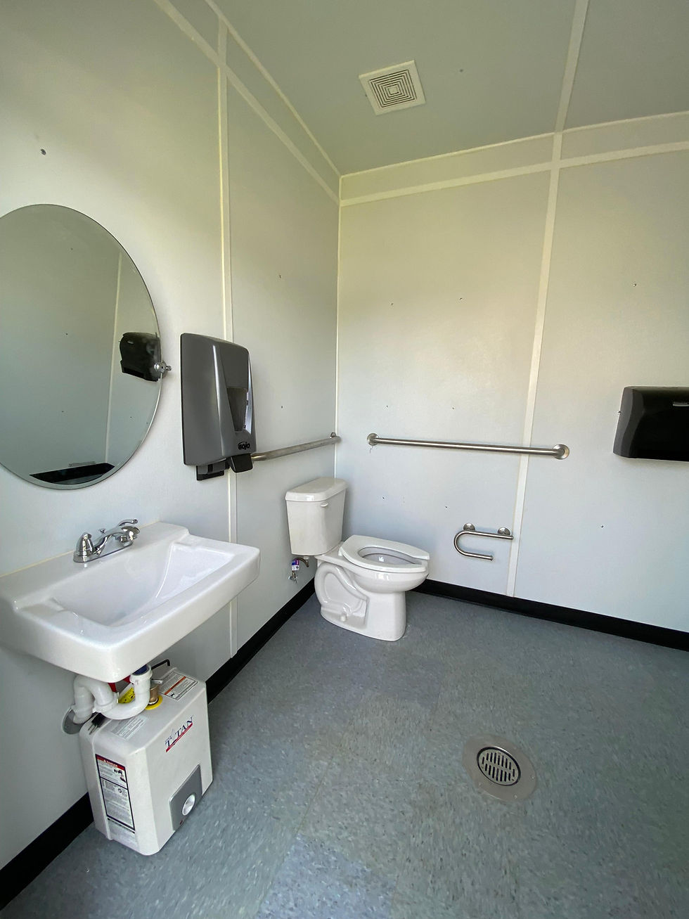 120-Square-Foot Portable Bathroom Built from a Shipping Container