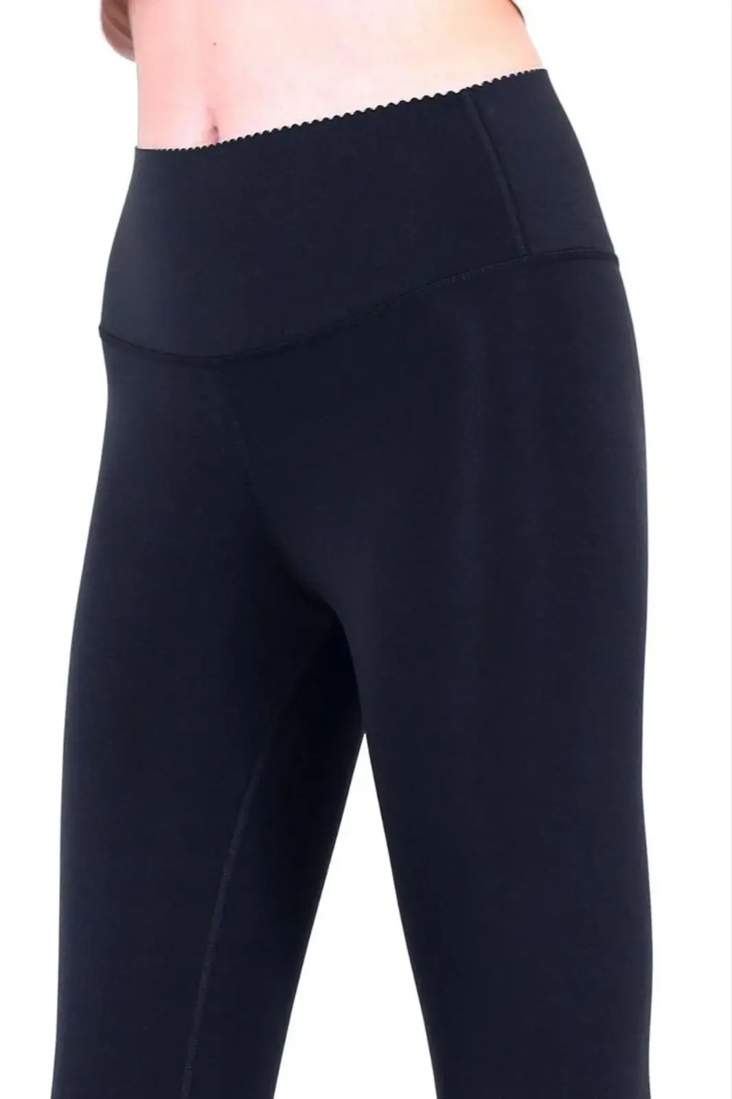 Kadın siyah tayt, yüksek belli, rahat