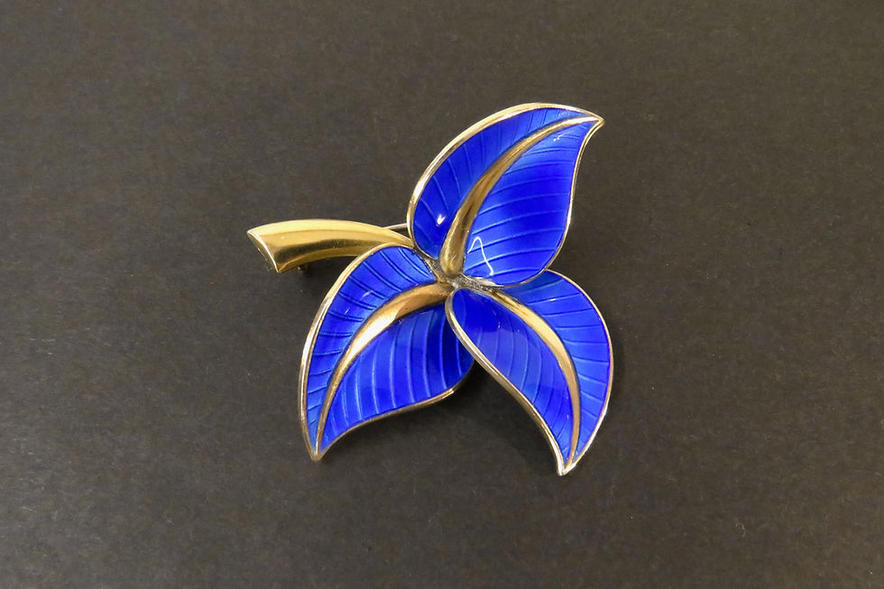 Norwegian Silver Gilt & Enamel Brooch