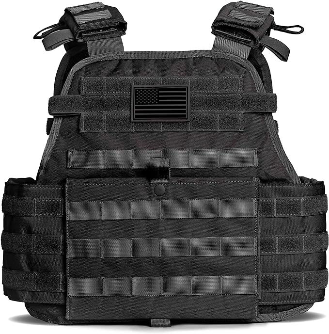 Tacticon Vest Fully Adjustable Tactical Vest (Black)