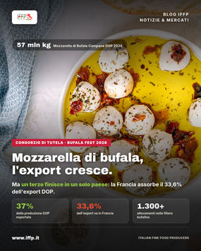 Mozzarella di bufala, l'export cresce. Ma un terzo finisce in un solo paese