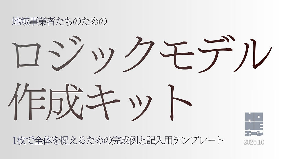 地域事業者たちのためのロジックモデル 作成キット