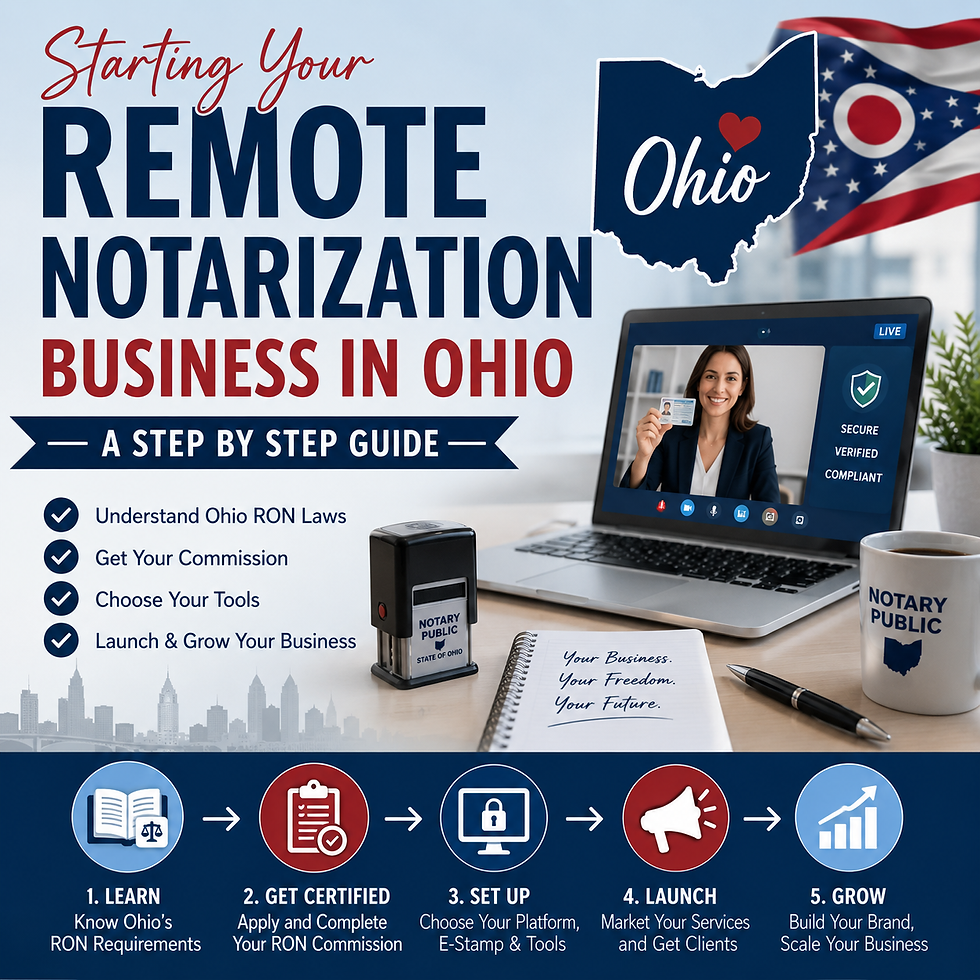 Starting Your Remote Notarization Business in Ohio A Step by Step Guide