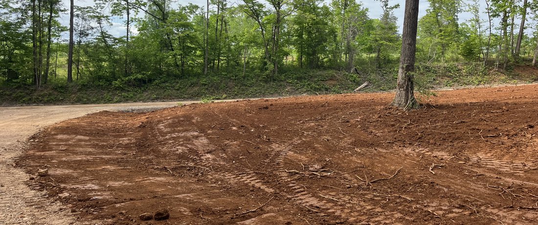 Land clearing of a wooded lot near York South Carolina