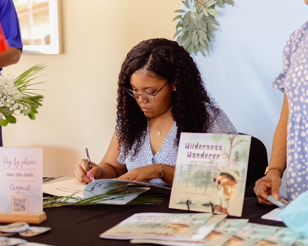 Christian Children's Book Author Lauren Baker at Wilderness Wanderer book signing