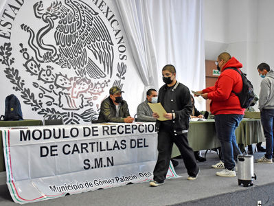 Jóvenes gomezpalatinos pueden acudir a tramitar la cartilla militar a la Oficina de Reclutamiento