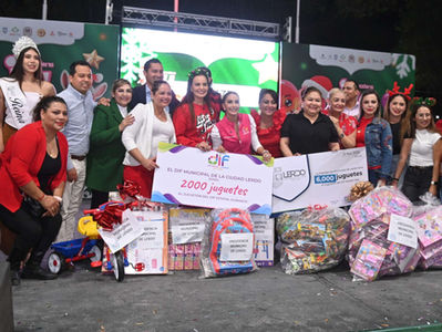 La Laguna junta 67 mil 477 juguetes en el Juguetón 2025; Marisol Rosso celebra la meta superada