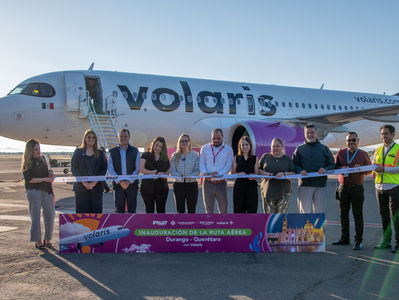 Inicia operaciones nueva ruta aérea de Volaris; Durango - Querétaro