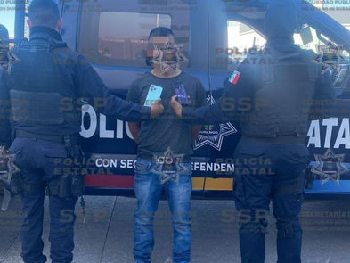 Detienen Estatales a individuo que sustrajo 2 celulares de una casa de empeño