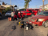Bomberos atendieron un accidente registrado sobre la avenida del Factor