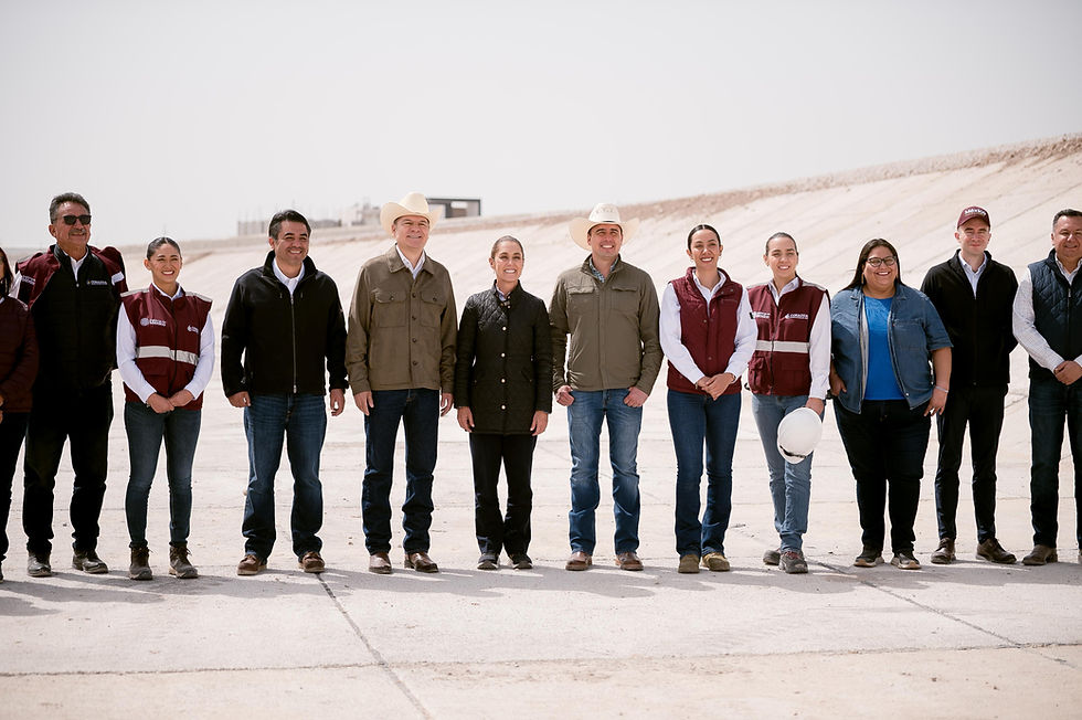 La Presidenta Claudia supervisó los avances del Distrito de Riego 017